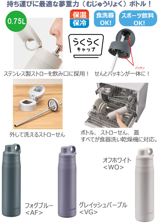 TIGER�ʥ��������ˡ�������Ǯ�ܥȥ롡0.75L��MTS-W075